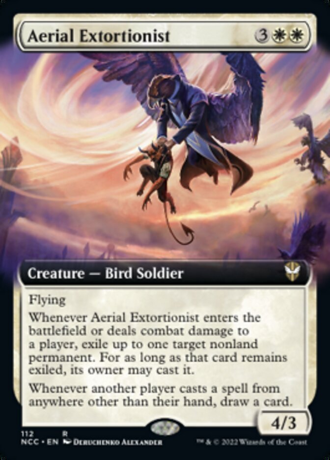 Aerial Extortionist (Extended Art) [Streets of New Capenna Commander] | Galaxy Games LLC