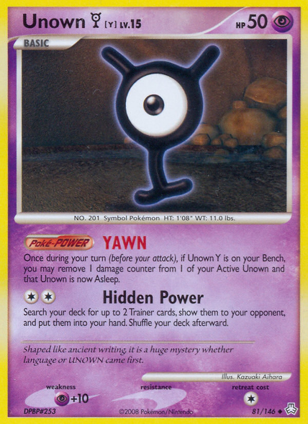 Unown Y (81/146) [Diamond & Pearl: Legends Awakened] | Galaxy Games LLC