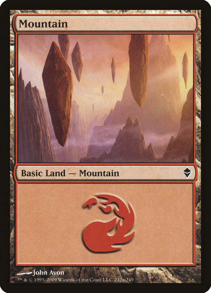 Mountain (242a) [Zendikar] | Galaxy Games LLC