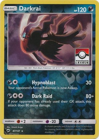 Darkrai (87/147) (League Promo) [Sun & Moon: Burning Shadows] | Galaxy Games LLC