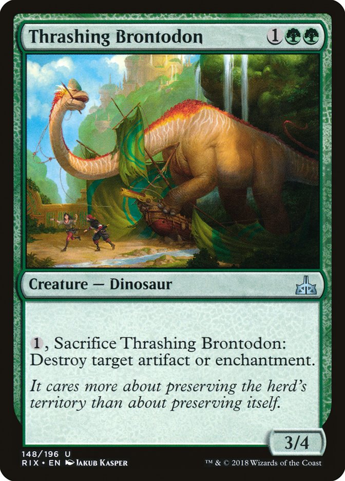 Thrashing Brontodon [Rivals of Ixalan] | Galaxy Games LLC