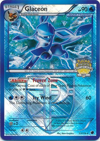 Glaceon (23/116) (City Championship Promo) [Black & White: Plasma Freeze] | Galaxy Games LLC