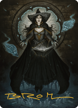 Tasha, the Witch Queen Art Card (76) (Gold-Stamped Signature) [Commander Legends: Battle for Baldur's Gate Art Series] | Galaxy Games LLC