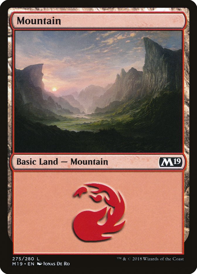 Mountain (275) [Core Set 2019] | Galaxy Games LLC