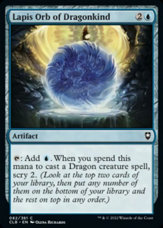 Lapis Orb of Dragonkind [Commander Legends: Battle for Baldur's Gate] | Galaxy Games LLC