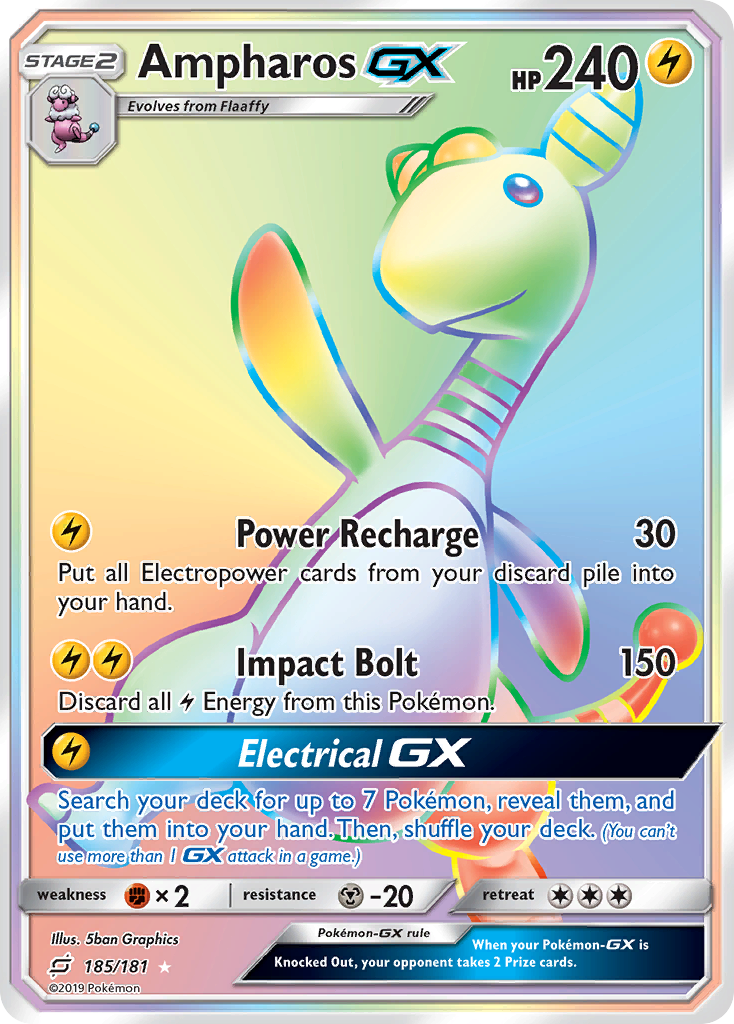 Ampharos GX (185/181) [Sun & Moon: Team Up] | Galaxy Games LLC