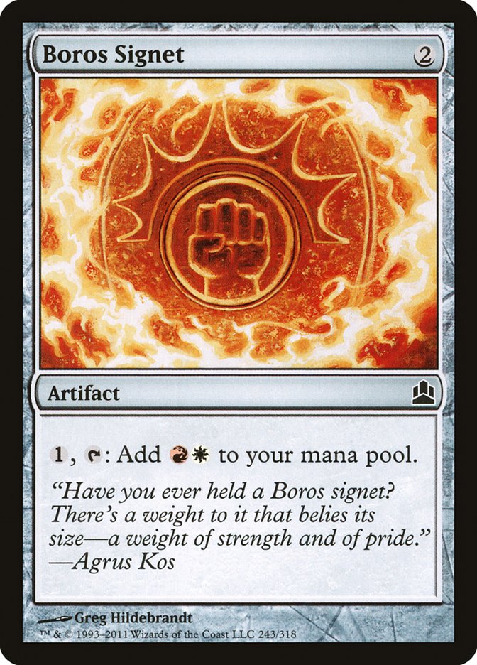 Boros Signet [Commander 2011] | Galaxy Games LLC