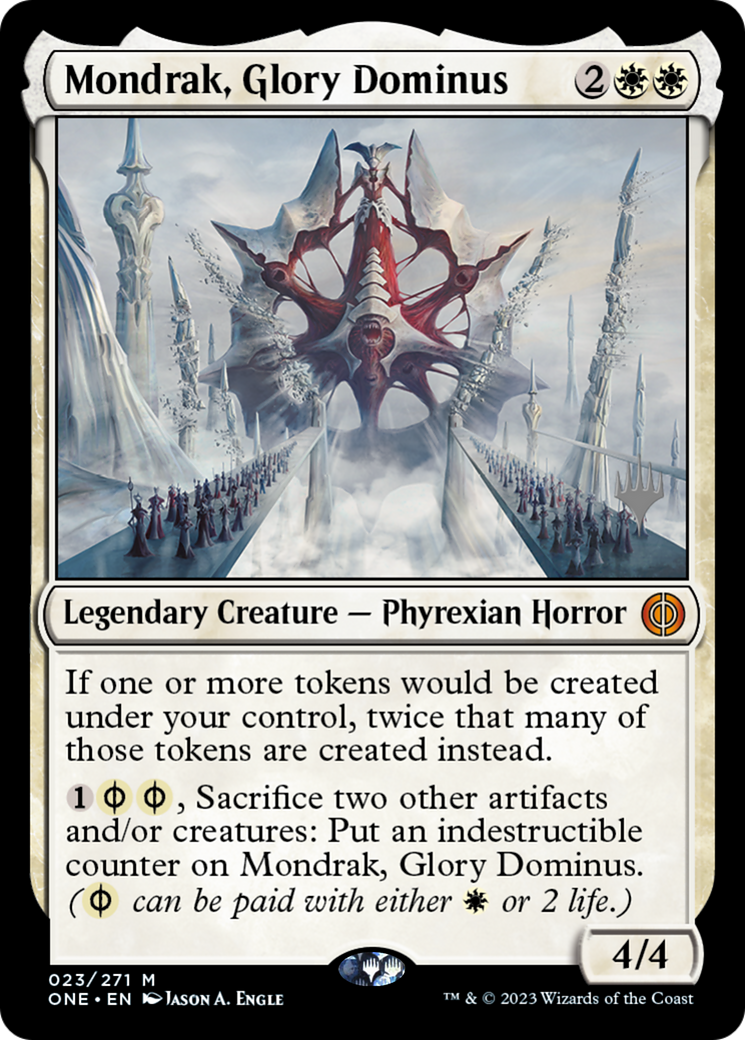 Mondrak, Glory Dominus (Promo Pack) [Phyrexia: All Will Be One Promos] | Galaxy Games LLC