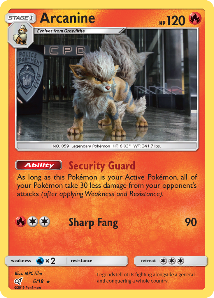 Arcanine (6/18) [Sun & Moon: Detective Pikachu] | Galaxy Games LLC