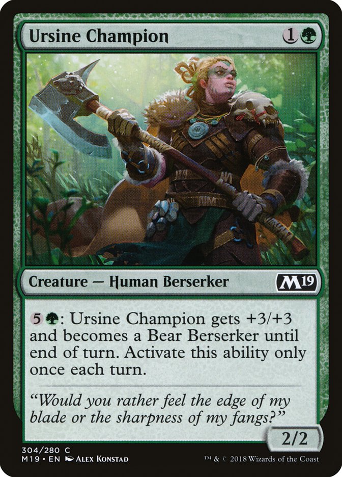 Ursine Champion [Core Set 2019] | Galaxy Games LLC