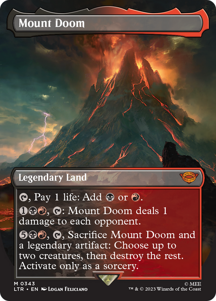 Mount Doom (Borderless Alternate Art) [The Lord of the Rings: Tales of Middle-Earth] | Galaxy Games LLC