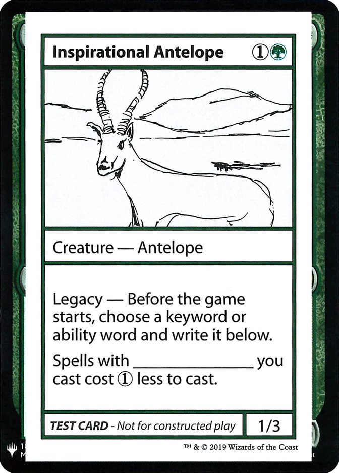 Inspirational Antelope [Mystery Booster Playtest Cards] | Galaxy Games LLC
