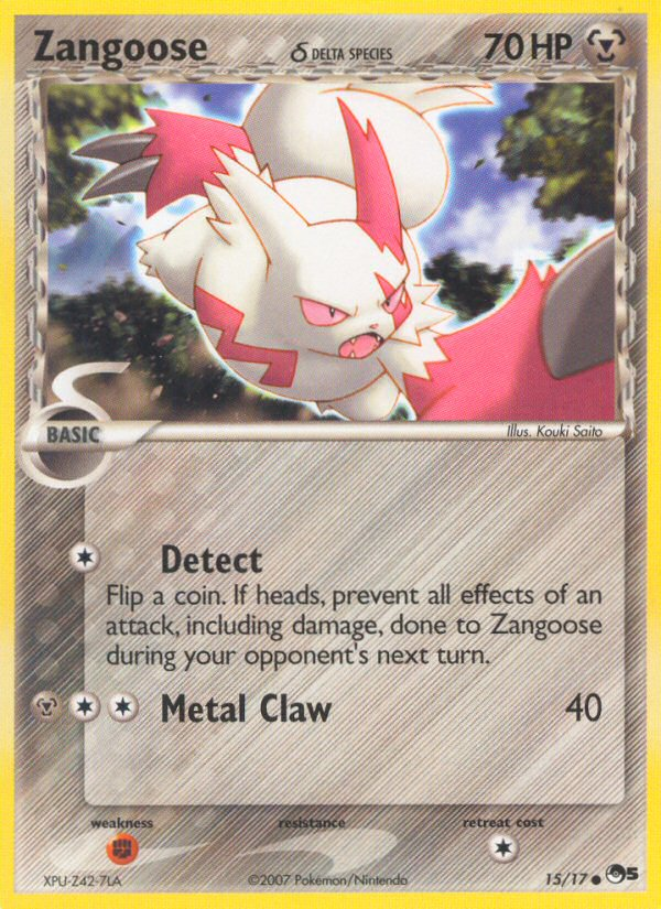 Zangoose (15/17) (Delta Species) [POP Series 5] | Galaxy Games LLC