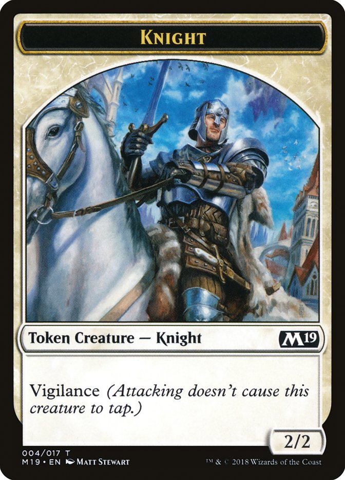 Knight Token [Core Set 2019 Tokens] | Galaxy Games LLC