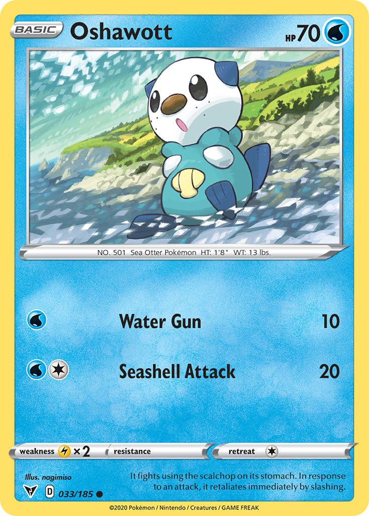 Oshawott (033/185) [Sword & Shield: Vivid Voltage] | Galaxy Games LLC