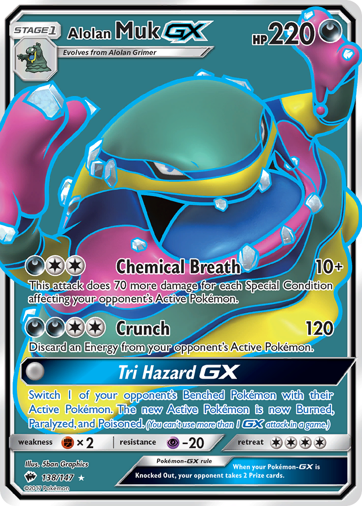 Alolan Muk GX (138/147) [Sun & Moon: Burning Shadows] | Galaxy Games LLC