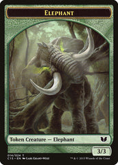 Zombie // Elephant Double-Sided Token [Commander 2015 Tokens] | Galaxy Games LLC