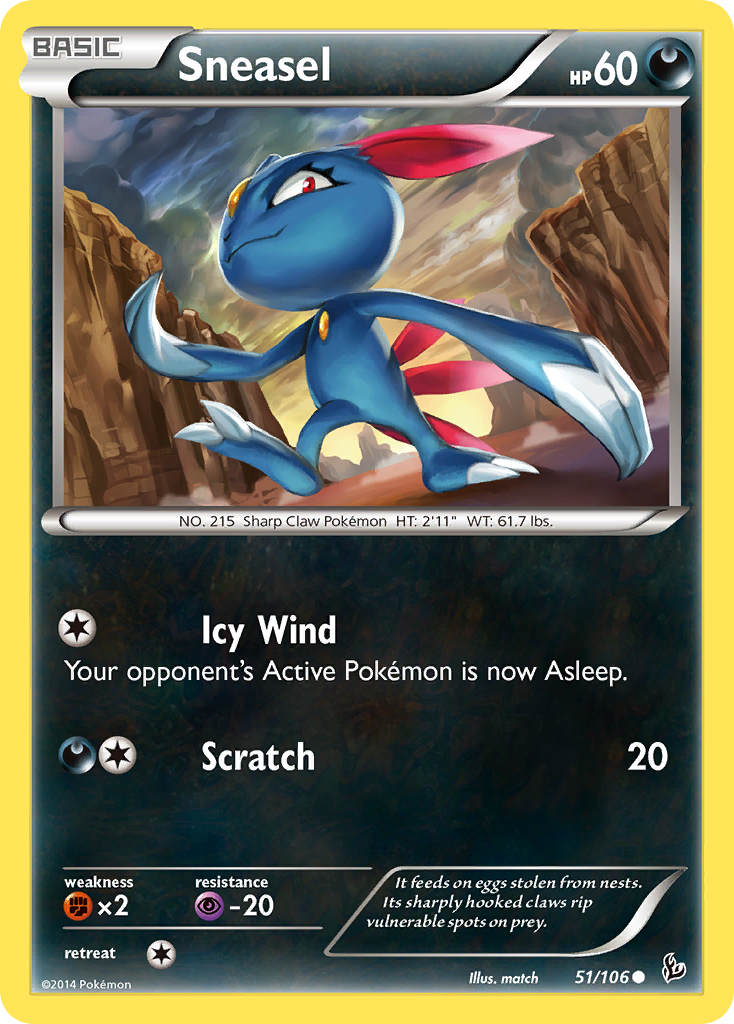 Sneasel (51/106) [XY: Flashfire] | Galaxy Games LLC