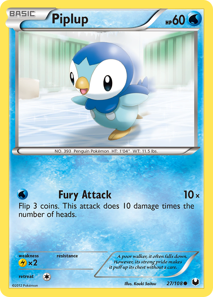 Piplup (27/108) [Black & White: Dark Explorers] | Galaxy Games LLC