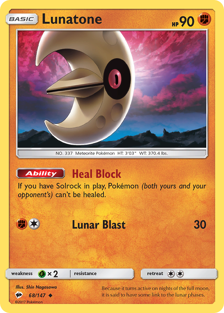 Lunatone (68/147) [Sun & Moon: Burning Shadows] | Galaxy Games LLC