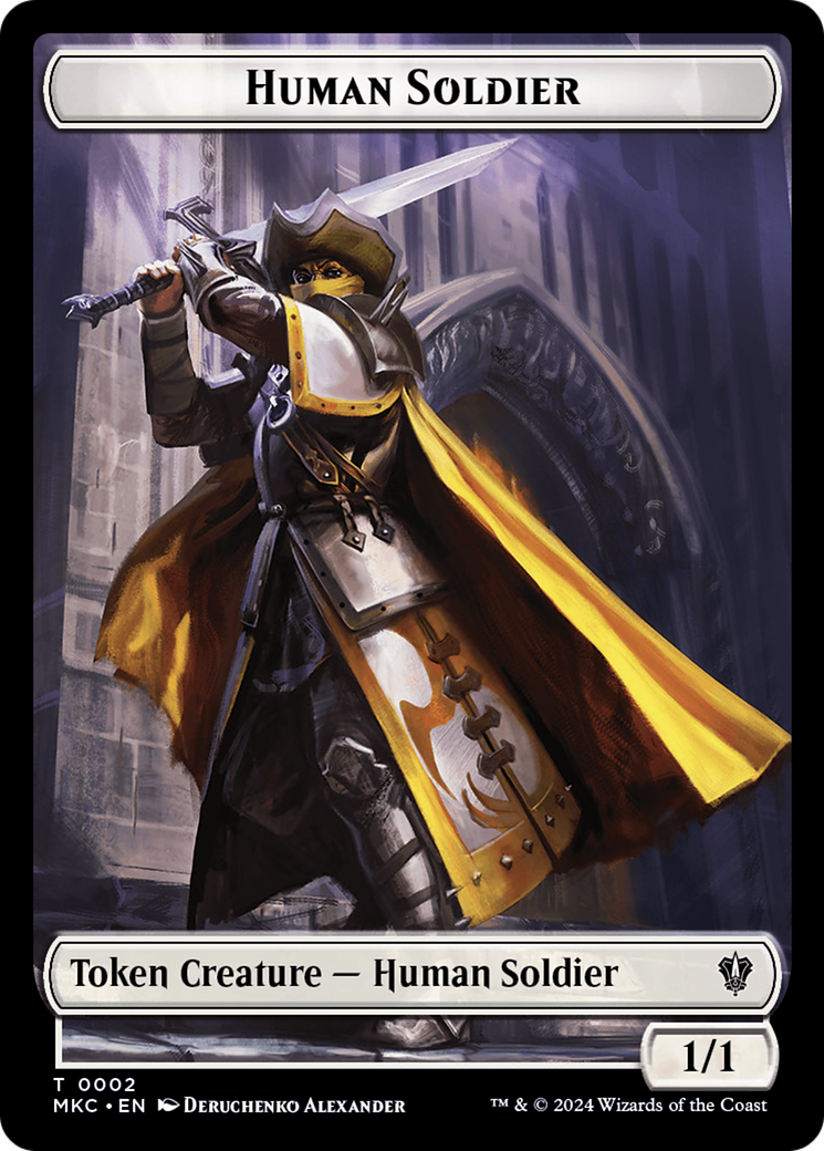 City's Blessing // Human Soldier Double-Sided Token [Murders at Karlov Manor Commander Tokens] | Galaxy Games LLC