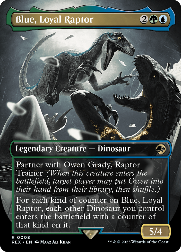 Blue, Loyal Raptor (Borderless) [Jurassic World Collection] | Galaxy Games LLC