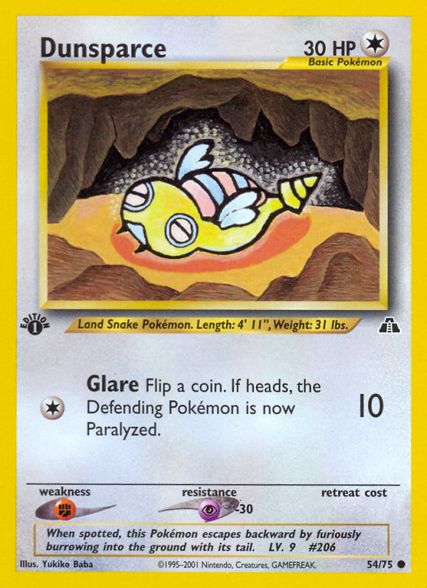 Dunsparce (54/75) [Neo Discovery 1st Edition] | Galaxy Games LLC