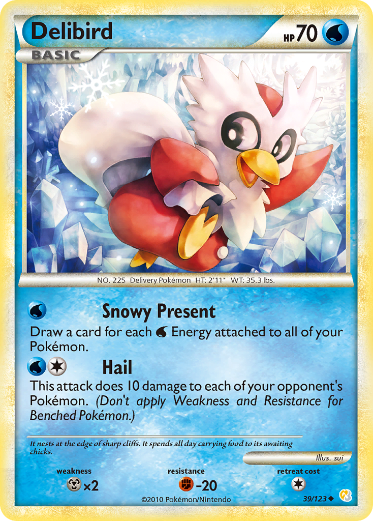 Delibird (39/123) [HeartGold & SoulSilver: Base Set] | Galaxy Games LLC