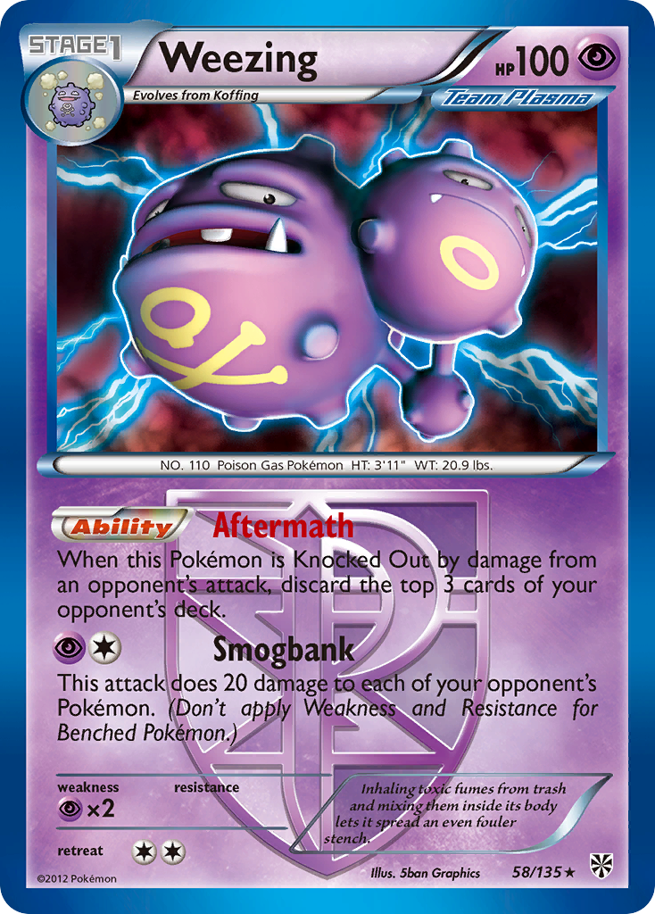 Weezing (58/135) [Black & White: Plasma Storm] | Galaxy Games LLC