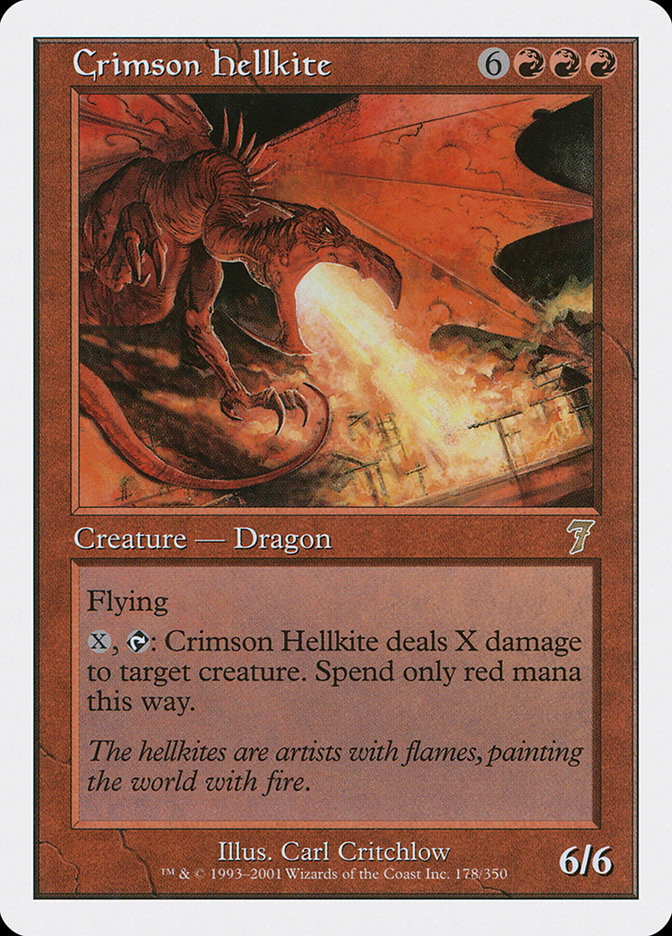 Crimson Hellkite [Seventh Edition] | Galaxy Games LLC