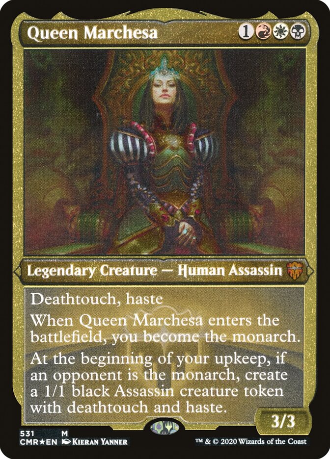 Queen Marchesa (Etched) [Commander Legends] | Galaxy Games LLC