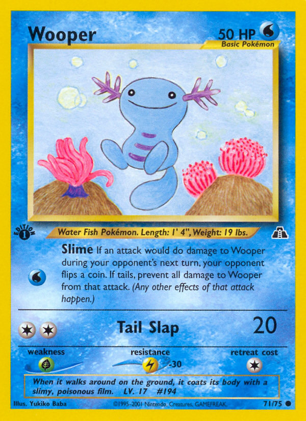 Wooper (71/75) [Neo Discovery 1st Edition] | Galaxy Games LLC