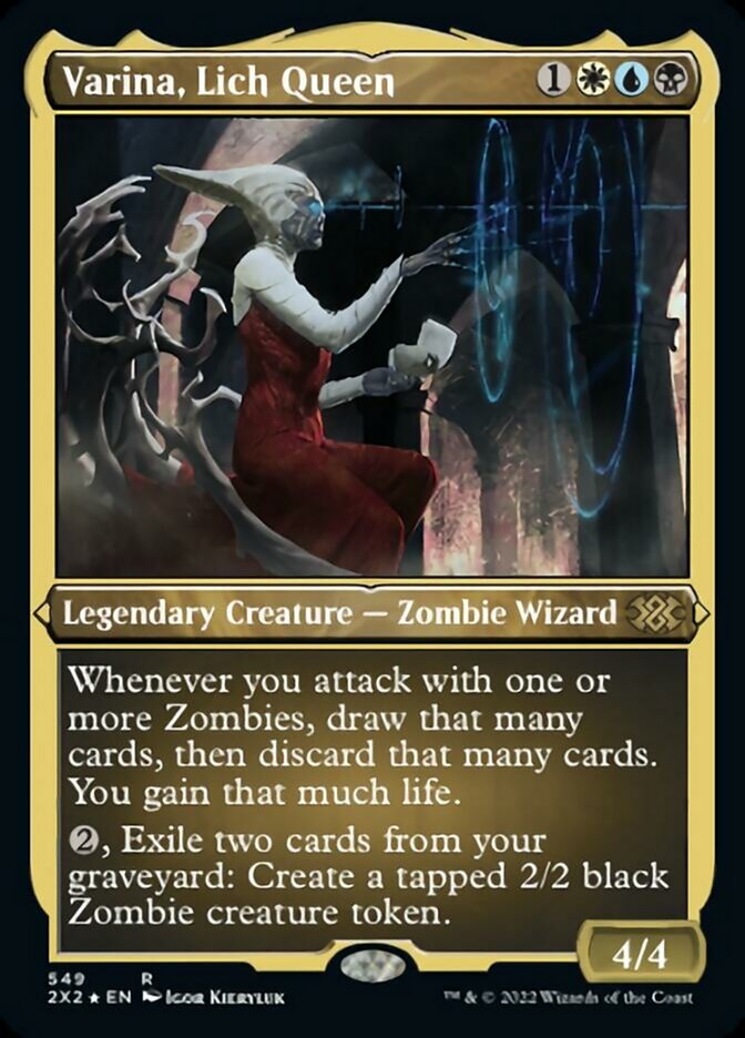 Varina, Lich Queen (Foil Etched) [Double Masters 2022] | Galaxy Games LLC