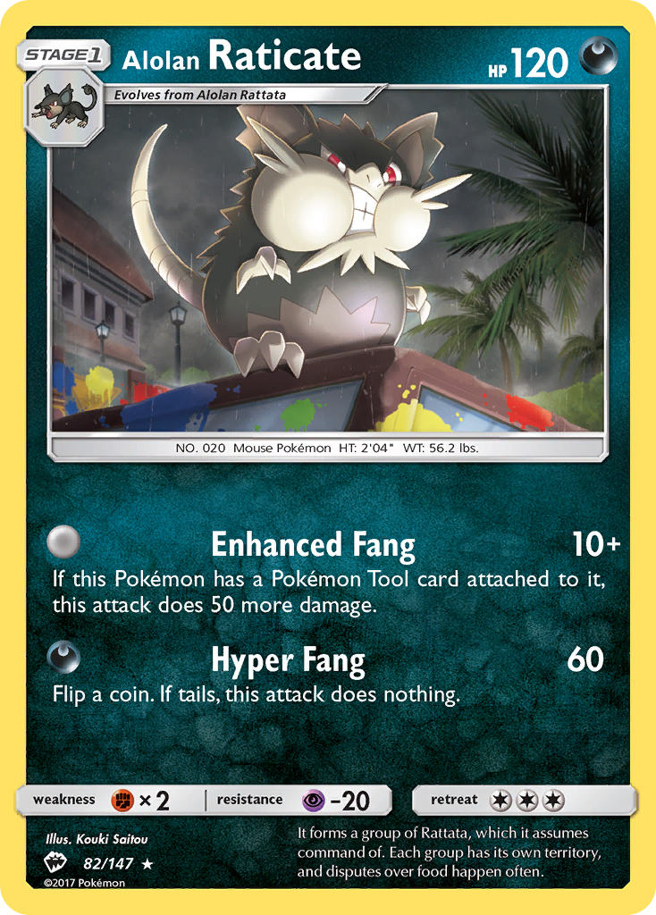 Alolan Raticate (82/147) [Sun & Moon: Burning Shadows] | Galaxy Games LLC