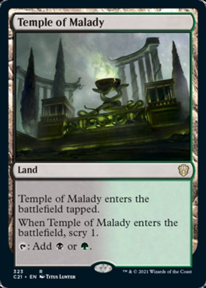 Temple of Malady [Commander 2021] | Galaxy Games LLC