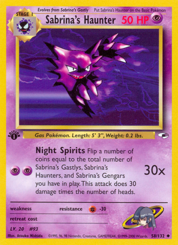 Sabrina's Haunter (58/132) [Gym Heroes 1st Edition] | Galaxy Games LLC