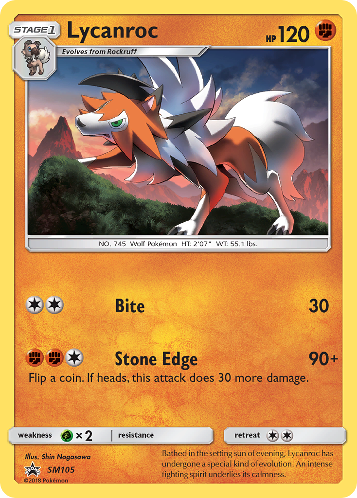 Lycanroc (SM105) [Sun & Moon: Black Star Promos] | Galaxy Games LLC