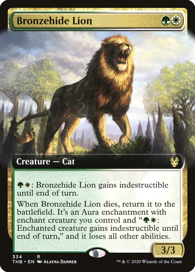 Bronzehide Lion (Extended Art) [Theros Beyond Death] | Galaxy Games LLC