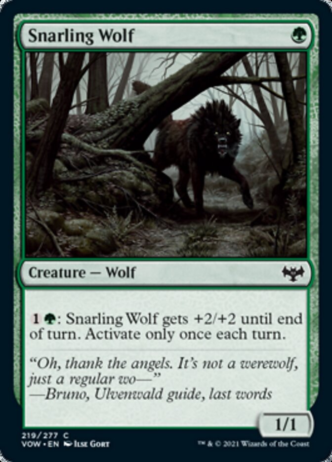 Snarling Wolf [Innistrad: Crimson Vow] | Galaxy Games LLC
