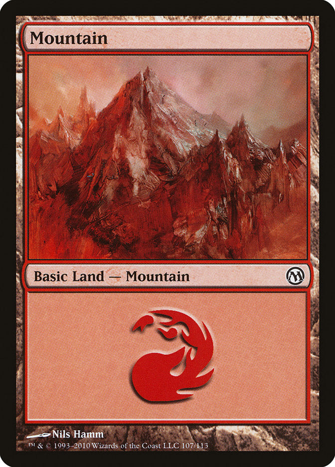 Mountain (107) [Duels of the Planeswalkers] | Galaxy Games LLC