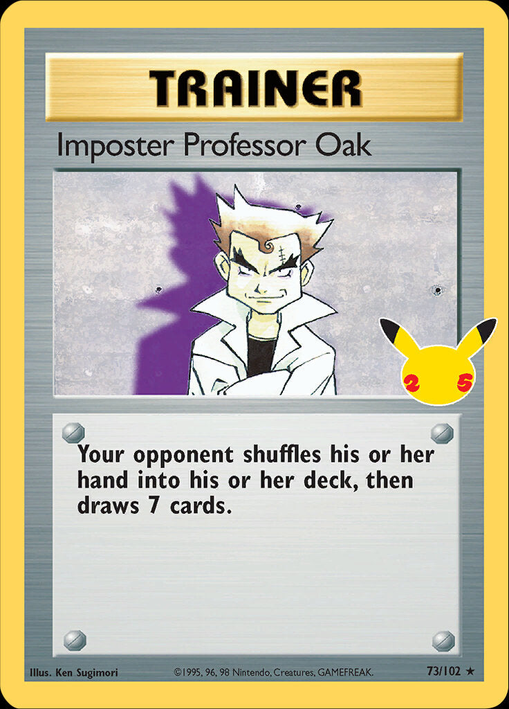 Imposter Professor Oak (73/102) [Celebrations: 25th Anniversary - Classic Collection] | Galaxy Games LLC