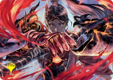 Risona, Asari Commander Art Card (Gold-Stamped Signature) [Kamigawa: Neon Dynasty Art Series] | Galaxy Games LLC
