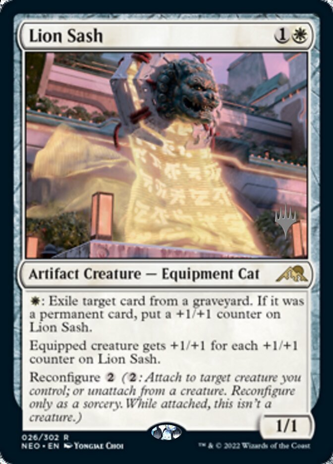 Lion Sash (Promo Pack) [Kamigawa: Neon Dynasty Promos] | Galaxy Games LLC