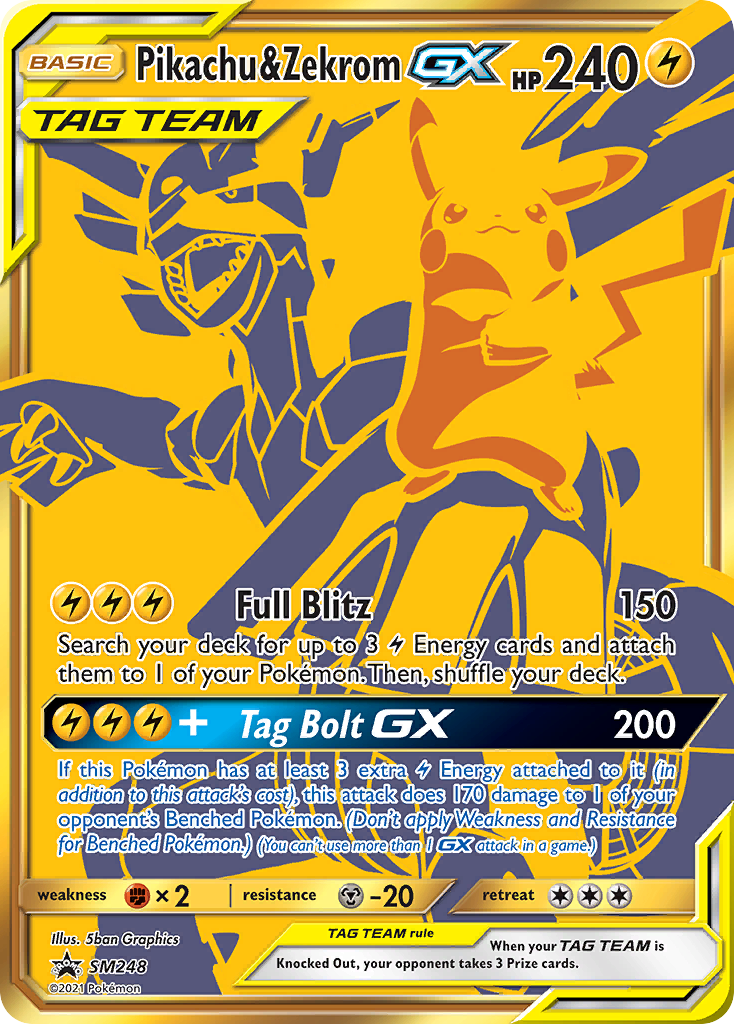 Pikachu & Zekrom GX (SM248) (Jumbo Card) [Sun & Moon: Black Star Promos] | Galaxy Games LLC