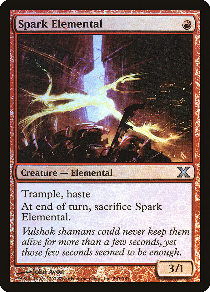 Spark Elemental (Premium Foil) [Tenth Edition] | Galaxy Games LLC
