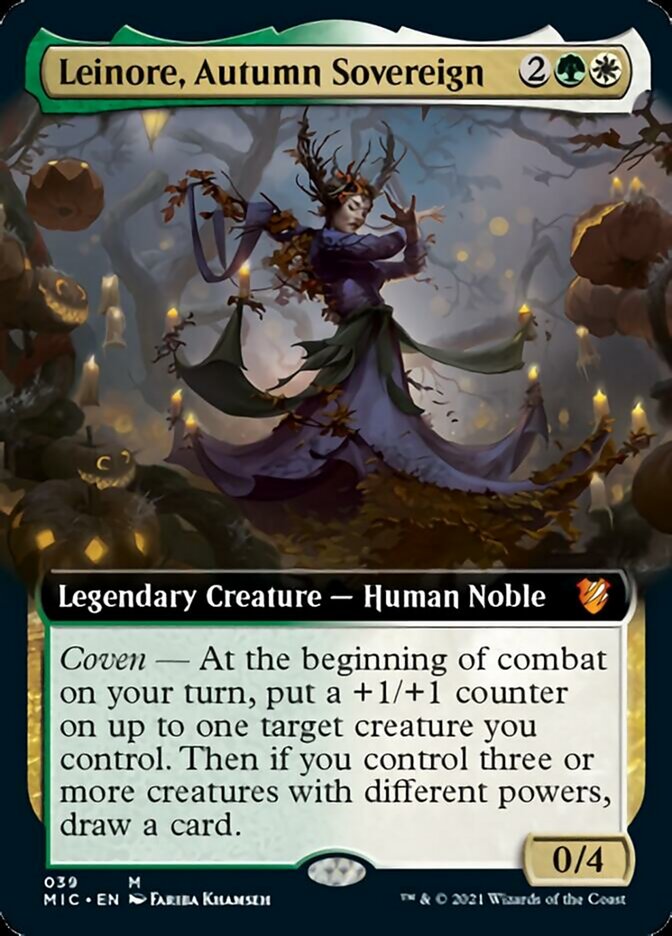 Leinore, Autumn Sovereign (Extended Art) [Innistrad: Midnight Hunt Commander] | Galaxy Games LLC