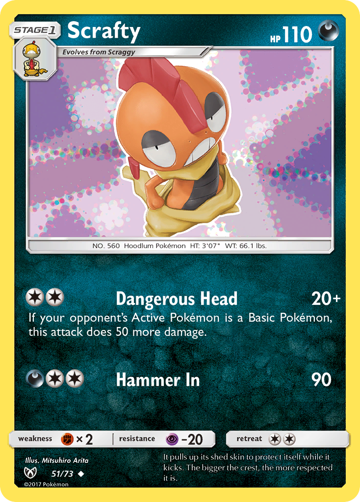 Scrafty (51/73) [Sun & Moon: Shining Legends] | Galaxy Games LLC