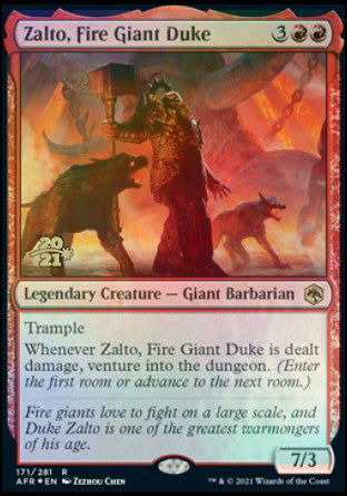 Zalto, Fire Giant Duke [Dungeons & Dragons: Adventures in the Forgotten Realms Prerelease Promos] | Galaxy Games LLC