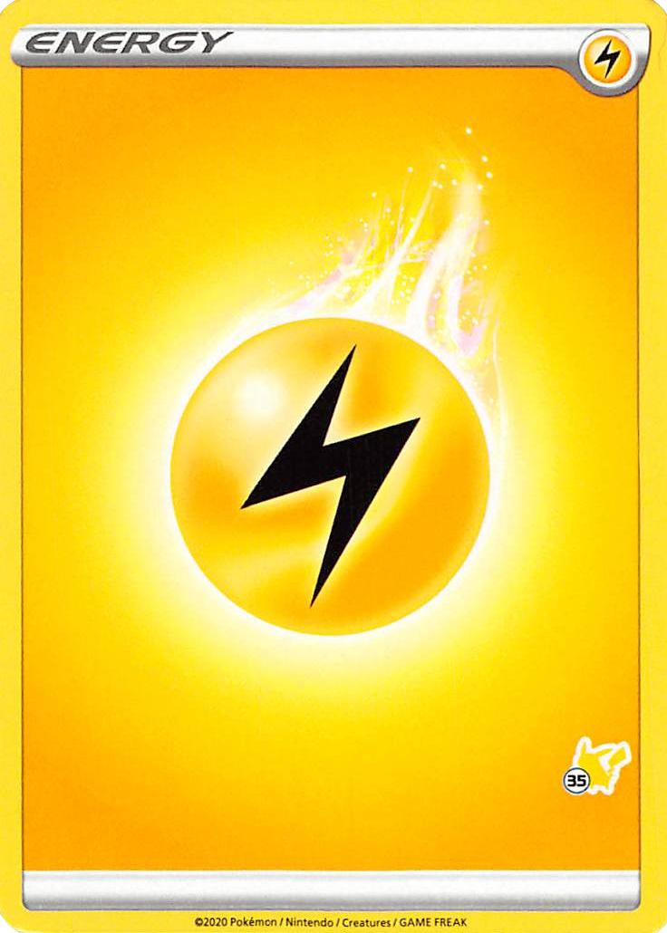 Lightning Energy (Pikachu Stamp #35) [Battle Academy 2022] | Galaxy Games LLC