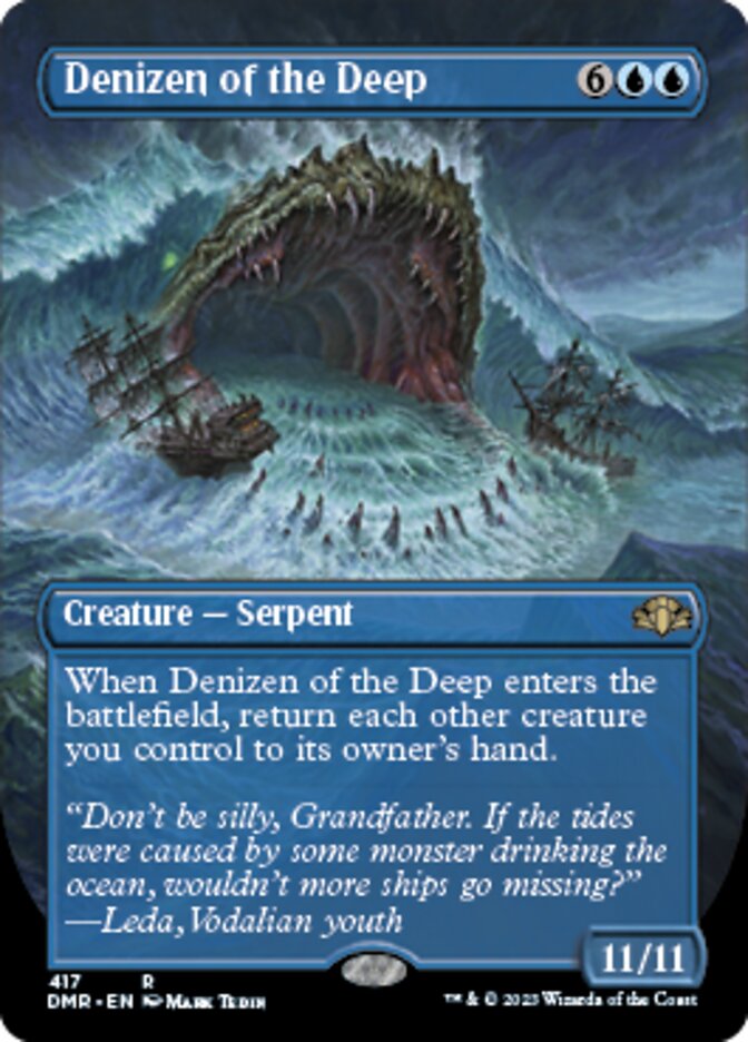 Denizen of the Deep (Borderless Alternate Art) [Dominaria Remastered] | Galaxy Games LLC